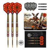 Shot Darts Goths Alaric 95% Tungsten Dart Set - Steel Tip set, box contents