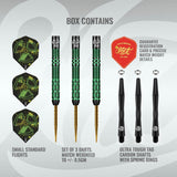 Pro Series–Stowe Buntz 2.0 Black Ti Steel Tip Dart Set-90% Tungsten Barrels