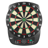 Dartboard with electronic components on a white background