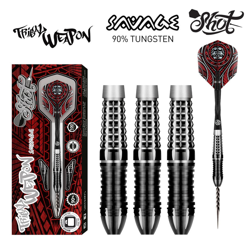 Buy Tribal Weapon Savage Steel Tip Dart Set-90% Tungsten Barrels