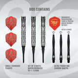 Warrior Taiaha Soft Tip Dart Set-90% Tungsten Barrels