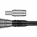 Thread Head Point Adaptor Black & Silver. Showing use.