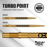 Goths Turbo Steel Tip Dart Points - Gold