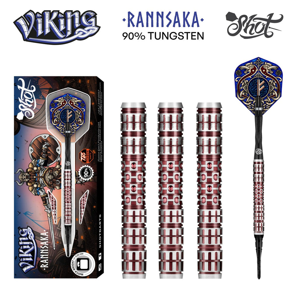 Viking Rannsaka Soft Tip Dart Set-90% Tungsten Barrels