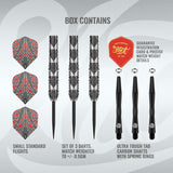 Warrior Awe Steel Tip Dart Set-90% Tungsten Barrels