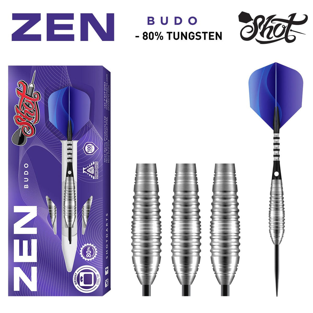 Zen Budo Steel Tip Dart Set-80%-Tungsten - Shot Darts New Zealand