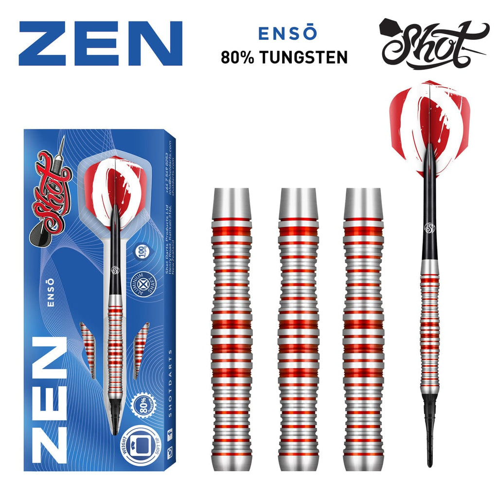 Zen Enso Soft Tip Dart Set-80% Tungsten Barrels