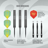 Rowby John Rodriguez Steel Tip Dart Set-90% Tungsten