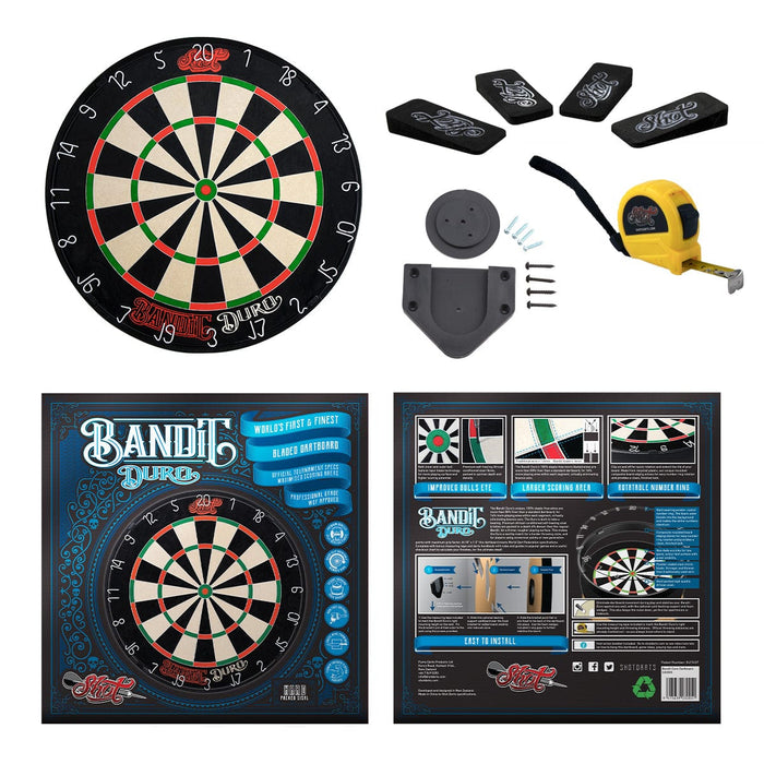 Shot Darts One Piece Dart Board Black Surround